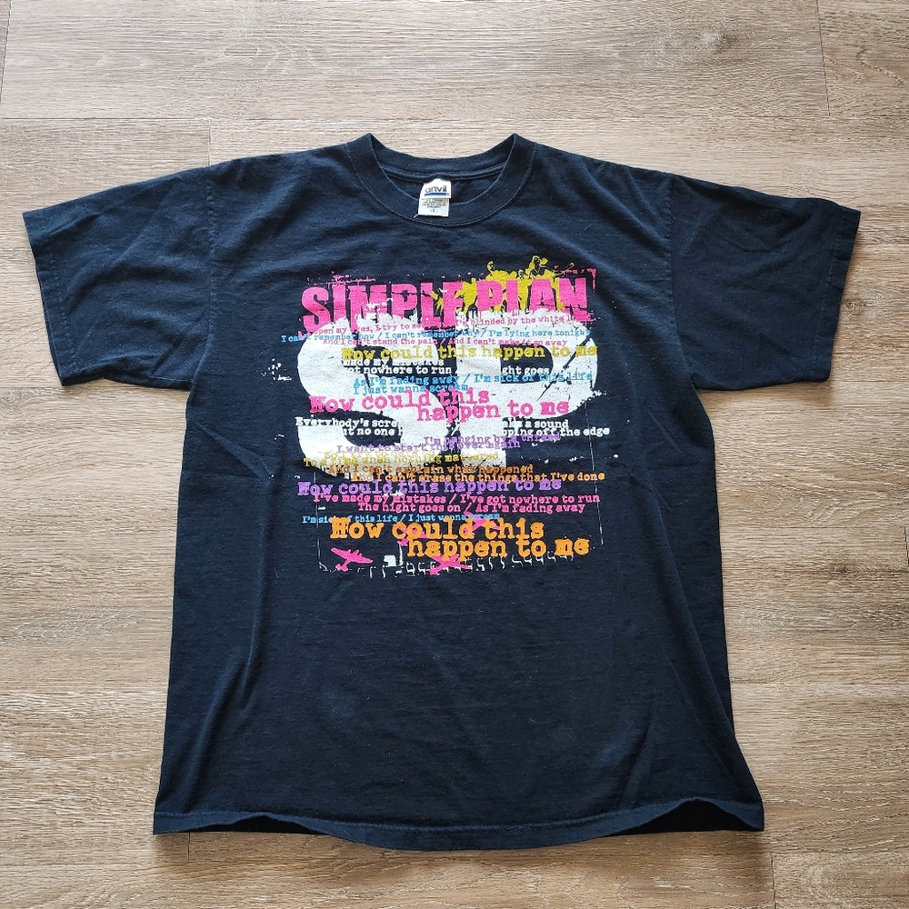 Y2k Simple Plan Untitled Band Tshirt